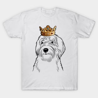 Sheepadoodle Dog King Queen Wearing Crown T-Shirt